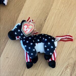 Ty Patriotic Zebra Plush with Stars and Stripes
